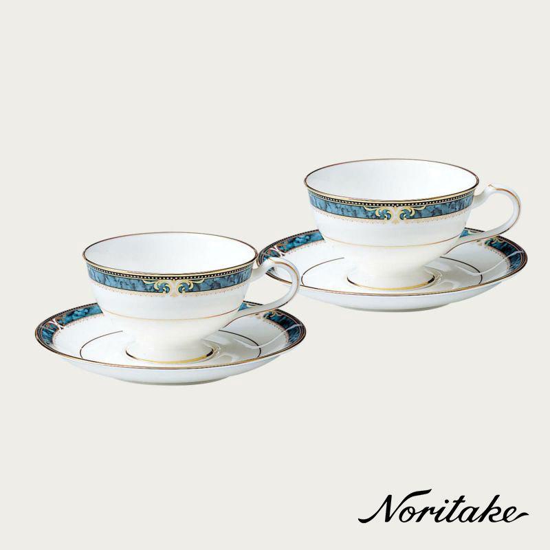 エセックスコート カップ＆ソーサーペア 〈4727L/P97221〉 ノリタケ Noritake 正規品 碗皿 セット 結婚祝い 新築祝い 引っ越し祝い ギフト｜jyoei