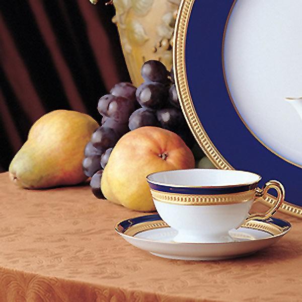 ノリタケ　ARISTOCRAT アリストクラット　金彩　ブルー　高級食器　6枚 ノリタケ 国内最高級洋食器メーカー 大倉陶園 ロイヤルブルークラウン