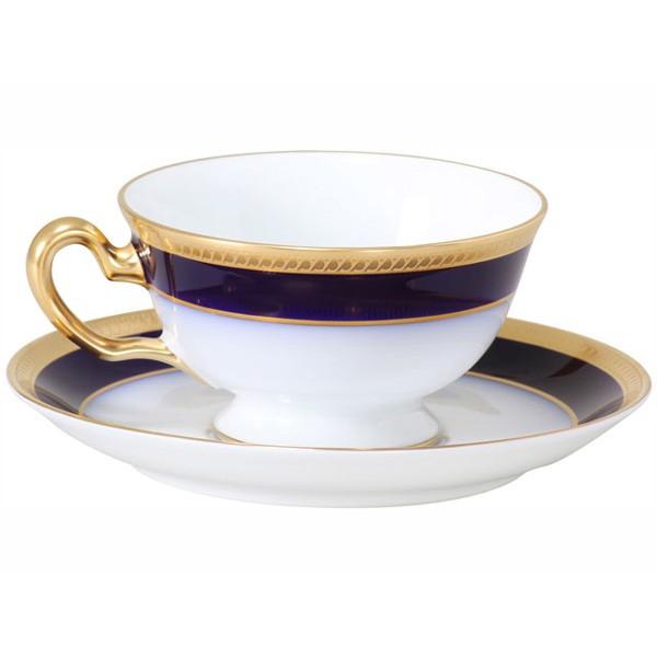 ノリタケ 国内最高級洋食器メーカー 大倉陶園 瑠璃片葉金蝕 ティー