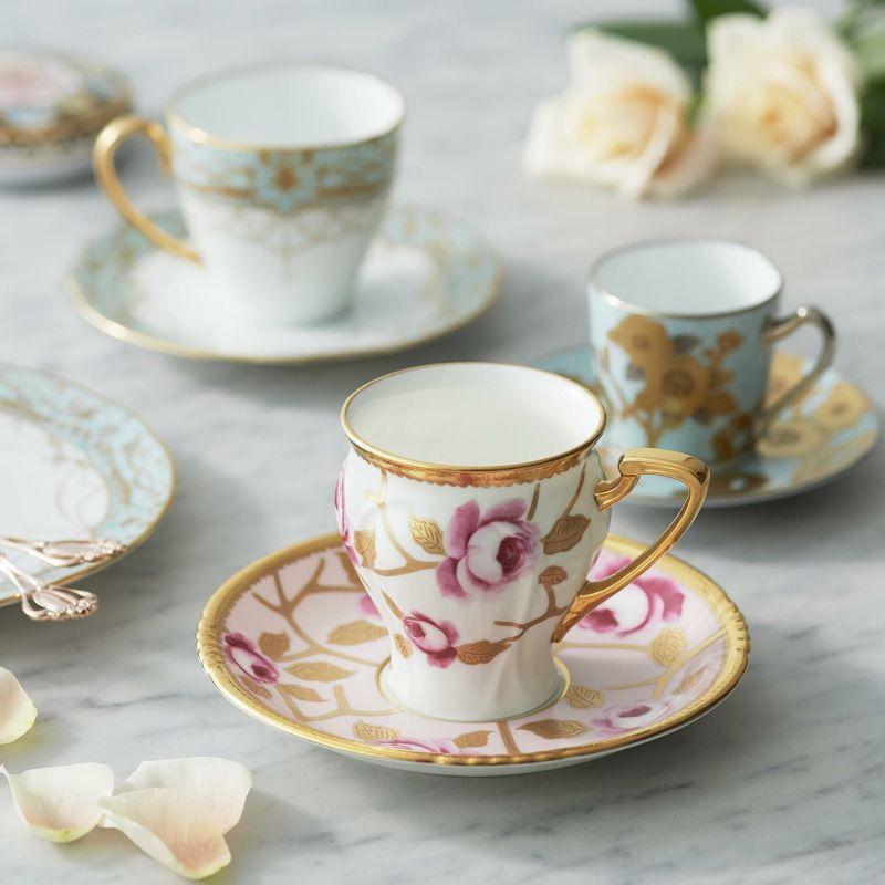 ノリタケ オマージュ コレクション コーヒー カップ＆ソーサー （桃色 