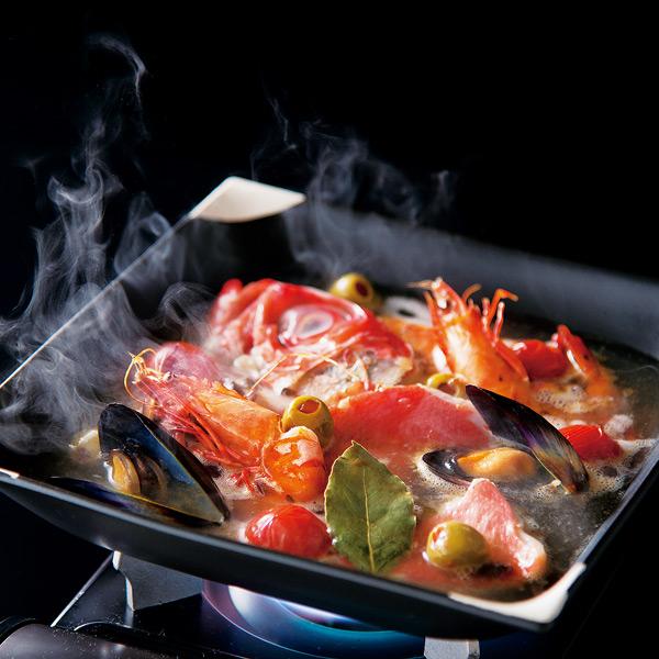 食器 ex 直火の器〉 黒釉 あつあつ鍋 〈28951〉 食器 角皿 直火OK ホーム