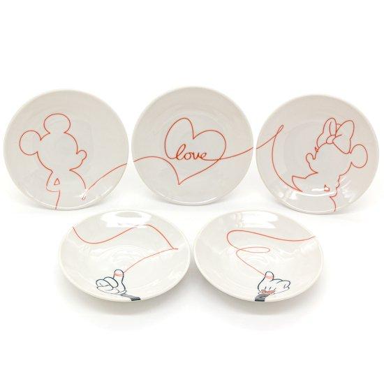 三郷陶器 小皿揃 ラブイズ 〈3307-02〉 ディズニー 食器セット : 愛