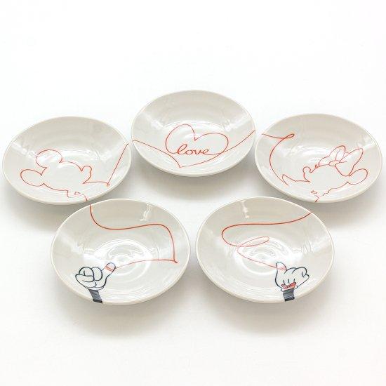 三郷陶器 爆買 小皿揃 ラブイズ 〈3307-02〉 ディズニー 食器セット