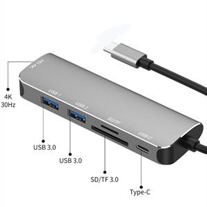 USB3.0 ハブ 6in1 Type-c hub  PD充電 4K HDMI Amazon | USB C ハブ 6-in-1 アダプタ タイプc GADEBAO 4k hdmi