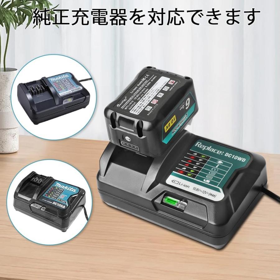 2個セット マキタ 10.8V バッテリー 互換 6000mAh 電動工具用 2個セット マキタ 10.8V バッテリー 互換 6000mAh 電動工具用