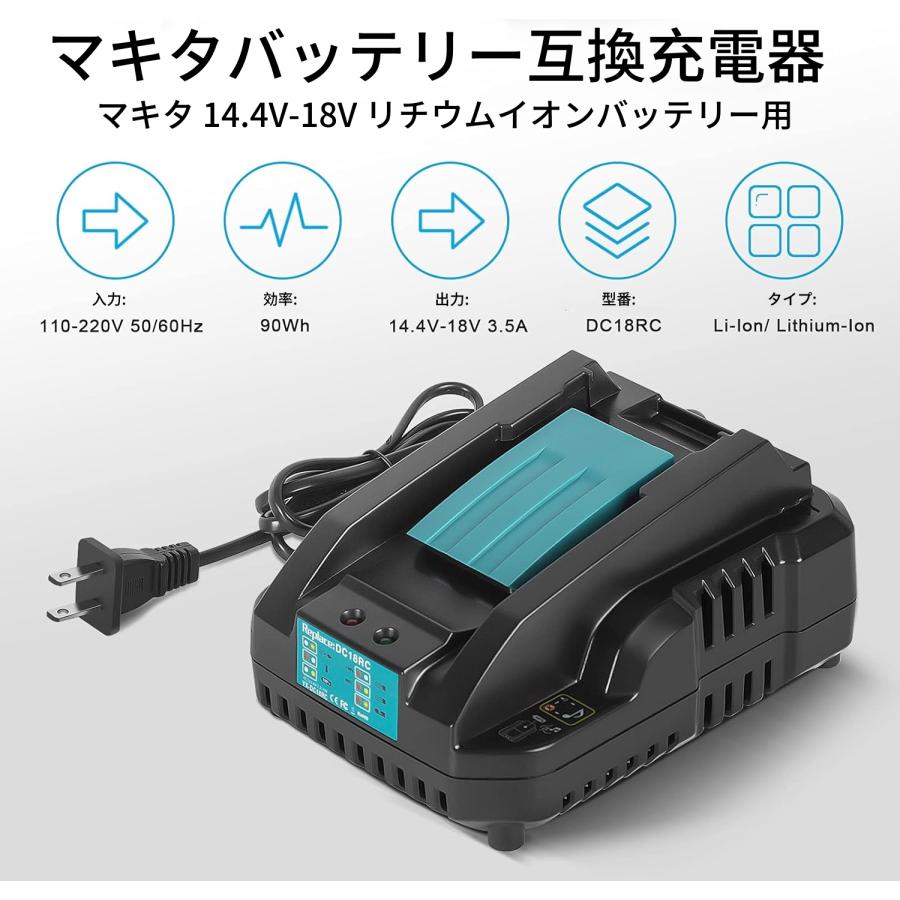 マキタ 14.4V バッテリー 充電器 セット BL1460B 6.0Ah + DC18RC 14.4V 