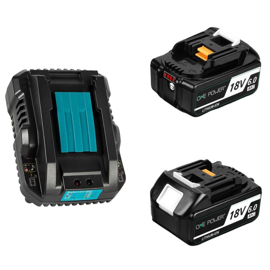 マキタ 18V バッテリー 充電器セット 互換品 BL1860B 6.0AH マキタ 18V バッテリー 充電器セット 互換品 BL1860B 6.0AH