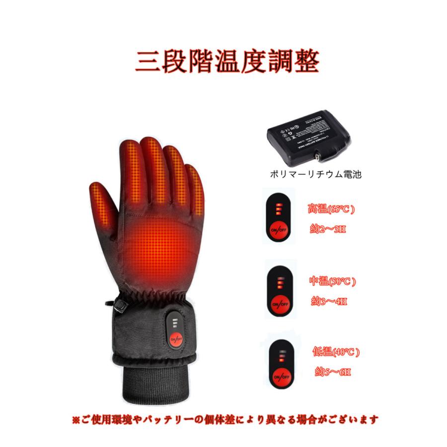 電熱グローブ ヒーターグローブ バッテリー バイク USB充電式 スマホ