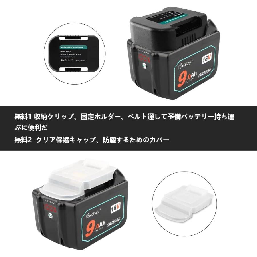 マキタ（makita） Waitley ウィトレ 18V バッテリー 互換 9.0Ah