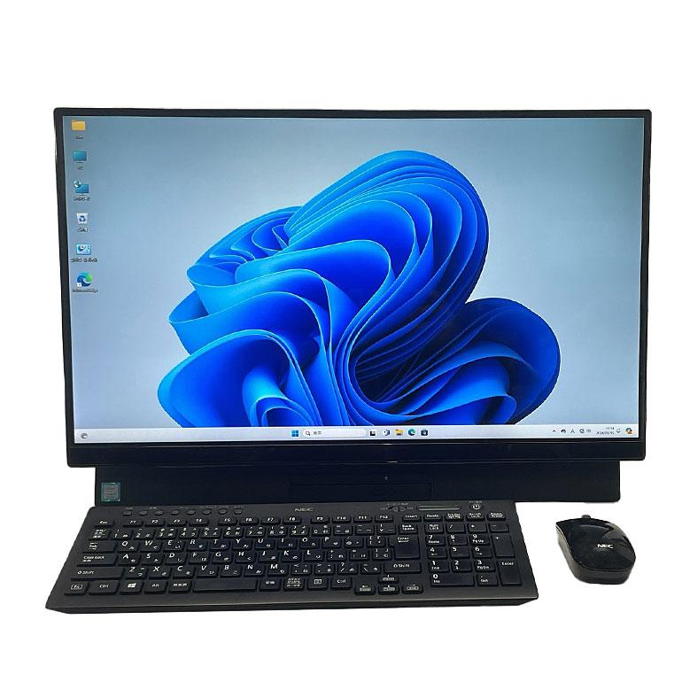 あすつく 一体型パソコン NEC LaVie DA770/M ブラック Windows11 23.8インチ Core i7 8565U メモリ16GB HDD3TB ブルーレイ 無線LAN Bluetooth カメラ 90日保証｜jyohokaikan-ys｜02