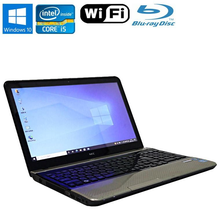限定1台 あすつく NEC LaVie LS550/L ゴールド 中古ノートパソコン Windows10 Core i5 3230M メモリ8GB  HDD750GB ブルーレイ WEBカメラ 無線LAN 90日保証 :NT-221215-LS550L-W10H-GOLD:中古パソコン情報会館 - 