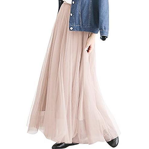 エアバイ 7色展開 チュール マキシスカート 熱い販売 シフォン エアリー ロング ヒラヒラ スカート ユッ マキシ フンワリ シースルー フレア