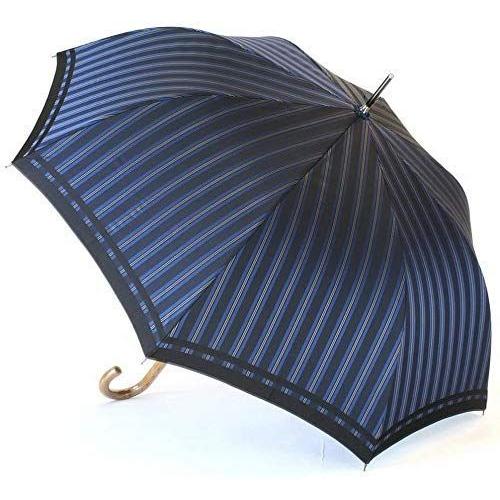 史上一番安い メンズ 高級甲州織 長傘 槙田 江戸時代から１４０年以上の歴史を持つ甲州織の老舗傘メーカー 青色 Blue 無地 ストライプ Tie 傘