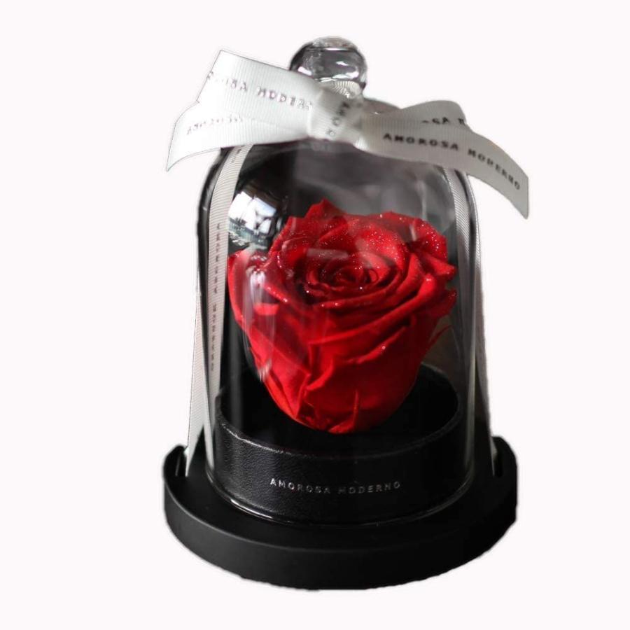 「リトルベル 赤薔薇」天然ダイヤモンドパウダーをまとった枯れない本物のバラ プリザーブドフラワー プロポーズ 誕生日 記念日 結婚祝 (赤薔｜jyojis｜08