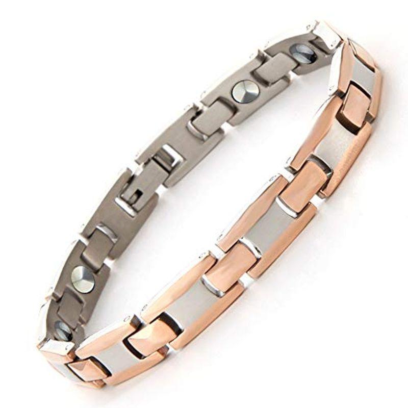 再再販 チタン ゲルマニウムブレスレット レディース ヘマタイト 磁気 静電気防止 ブレスレット 健康 疲労回復 シルバー ゴールド 18 0 激安ブランド Turningheadskennel Com