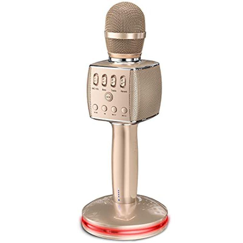 最安値 Leo Way カラオケマイク Bluetooth マイク カラオケ デュエットモード 伴奏 エコー 高音 低音調整 イヤフォンジャック付き 販売大セール Staloysiuspilibhit Org