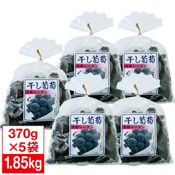 干しぶどう 大粒 レーズン ナガトク 1.85kg 干し葡萄 370g入 5袋 ドライフルーツ 爆買（Yahoo!・情熱畑 Yahoo!店）