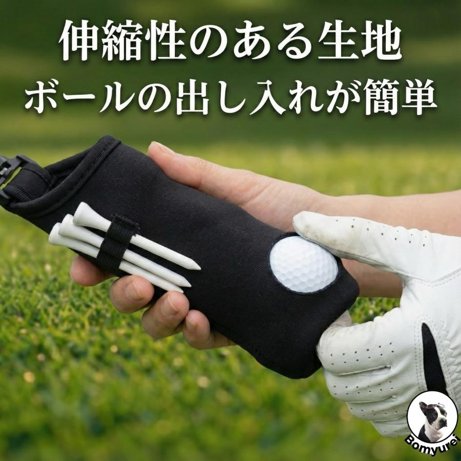ゴルフ ボールケース 3個収納 ティー アクセサリ 保管 移動 フック付き