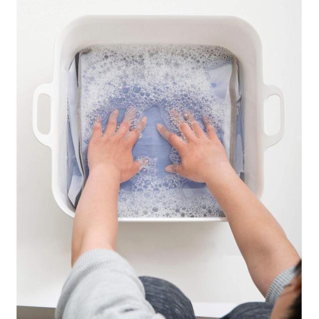 手押し洗いネット 洗濯ネット 手洗い用 ネット 洗濯用品 デリケート衣類 おしゃれ着洗い 自宅で簡単 手洗い補助 グッズ 32×32×10cm | オーエ | 03