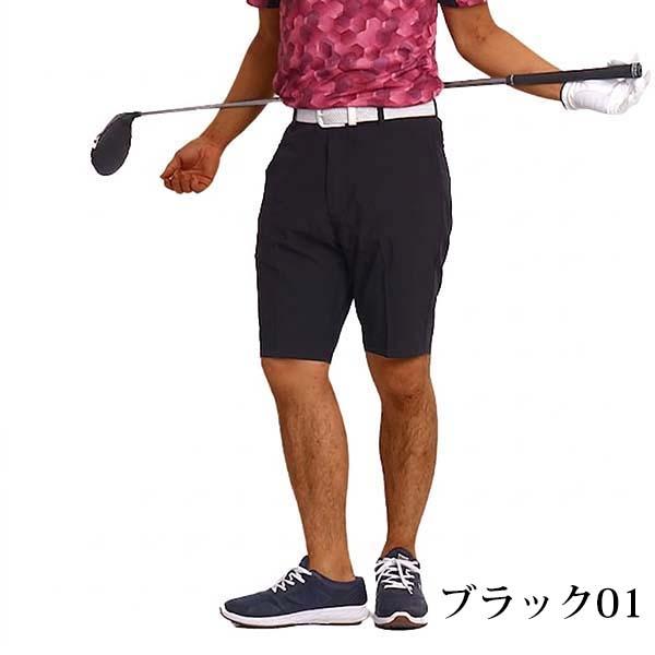 接触冷感 ゴルフウエア メンズ ハーフパンツ ゴルフパンツ 軽量