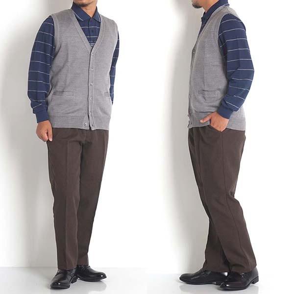 シニアファッション メンズ ベスト 前開き ニットベスト セーター 秋 春 夏 紳士 シニア 50代 60代 70代 ウール おしゃれ 771 M2international 通販 Yahoo ショッピング