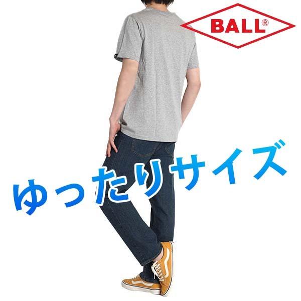 tシャツ メンズ レディース 半袖 ヘビーウェイト 厚手 ポケット付き クルー 丸首 ゆったり 綿100% BALL ブランド インナー 春夏 秋冬 白 黒 50501｜jyougeya｜11