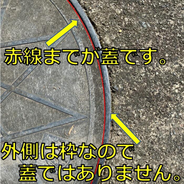 マンホール 蓋  浄化槽 【西原ネオ製】450φ 直径497mm 安全荷重1500kg 耐荷重6000kg グレー 錆びない フタ  樹脂製 ロック付 グレー 灰色｜jyoukaso｜04