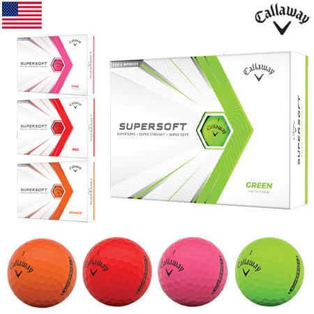 キャロウェイ 2021 SUPER SOFT Matte Color 12球 USA直輸入品 ゴルフボール スーパーソフト 新商品!新型 お見舞い マットカラー 1ダース