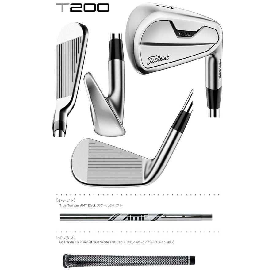 A7人気シール帳 タイトリスト 2021 T200 アイアンセット 6本（5I-PW） AMT TOUR BLACK スチールシャフト Titleist USA直輸入品 【XU2009666023】(71298円)