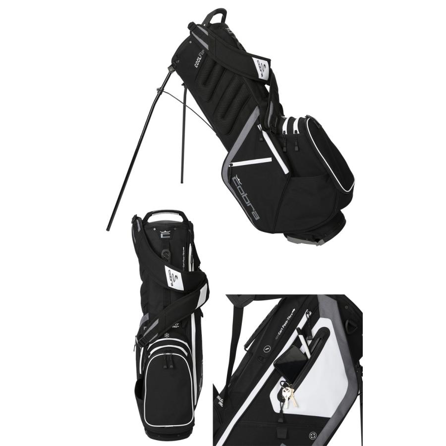 コブラ 超軽量 スタンドキャディバッグ 黒 フード付 COBRA（コブラ） Ultralight Pro+ Stand Bag 2022 メンズ スタンド