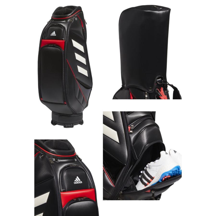 【美品】adidas アディダス キャディバッグ スリーバー 9.5型 4分割 adidas（アディダス） スリーバー キャディバッグ 2022年モデル 9.5型