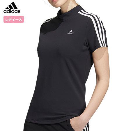 adidas（アディダス） スリーストライプス 半袖モックネックシャツ