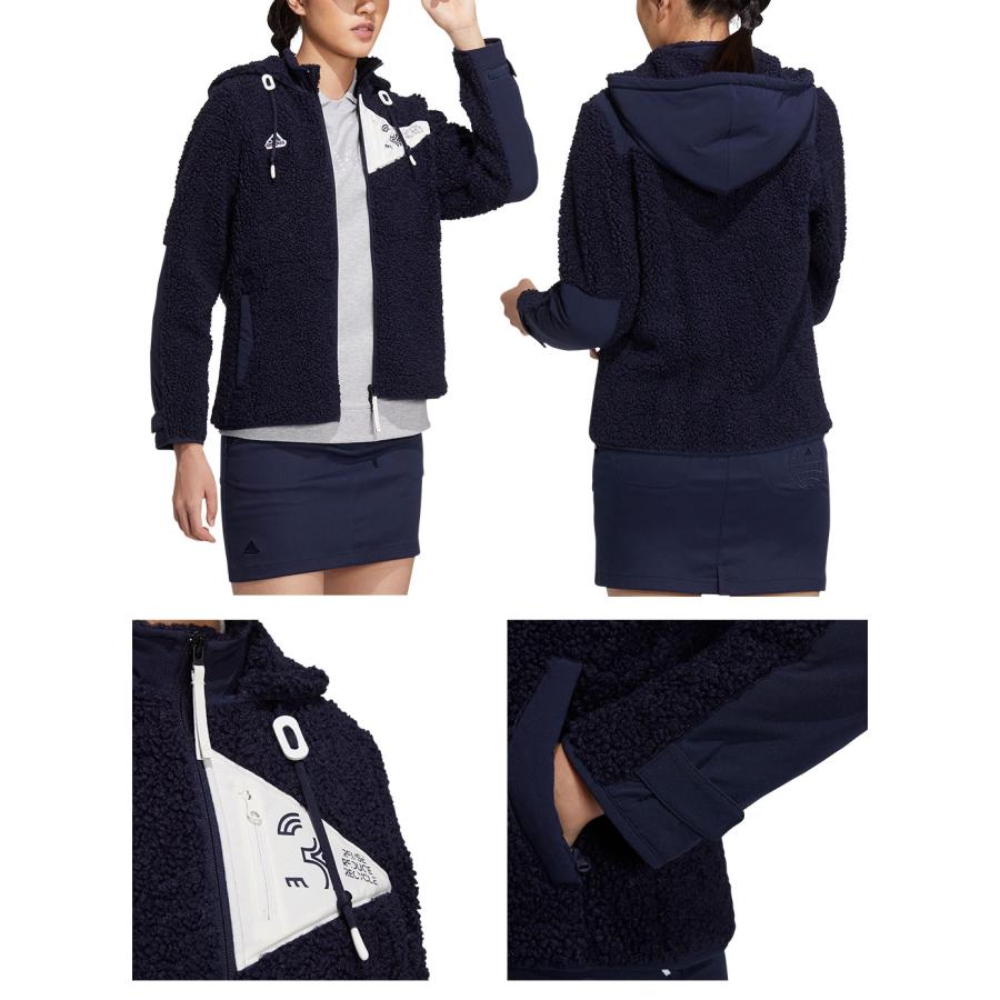 adidas（アディダス） PLAY GREEN ボアフリース 長袖フルジップ