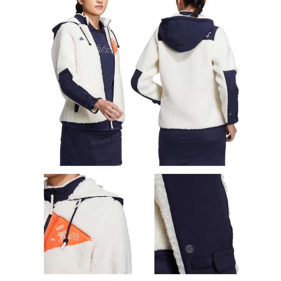 adidas（アディダス） PLAY GREEN ボアフリース 長袖フルジップ