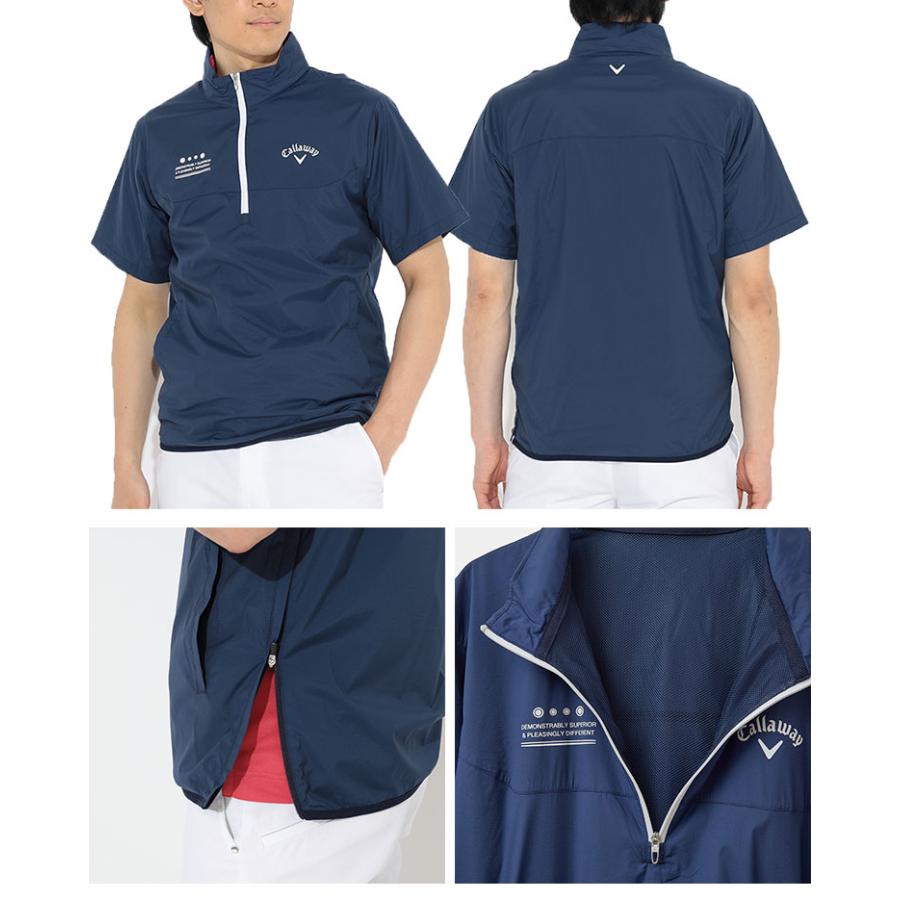 Callaway（キャロウェイ） ストレッチリップストップ半袖ハーフジップ