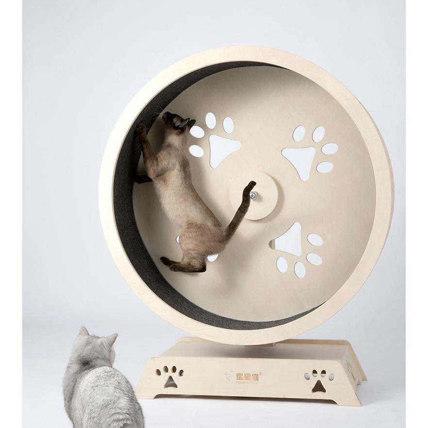 【まとめ売り】 キャットホイール ローラーキャット ランニングホイール 無垢材 ルームランナー ストレス発散 おもちゃ 猫のトレッドミル 猫の回し車 観覧車 猫研削爪 【G2739692476】(14275円)