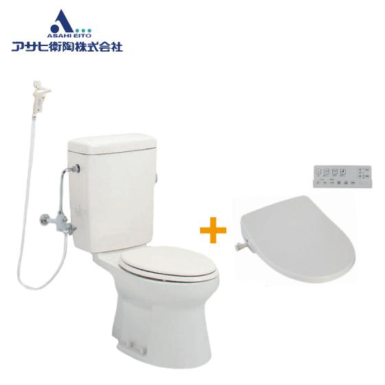 簡易水洗便器 簡易水洗トイレ サンクリーン(手洗なし) 温水洗浄便座