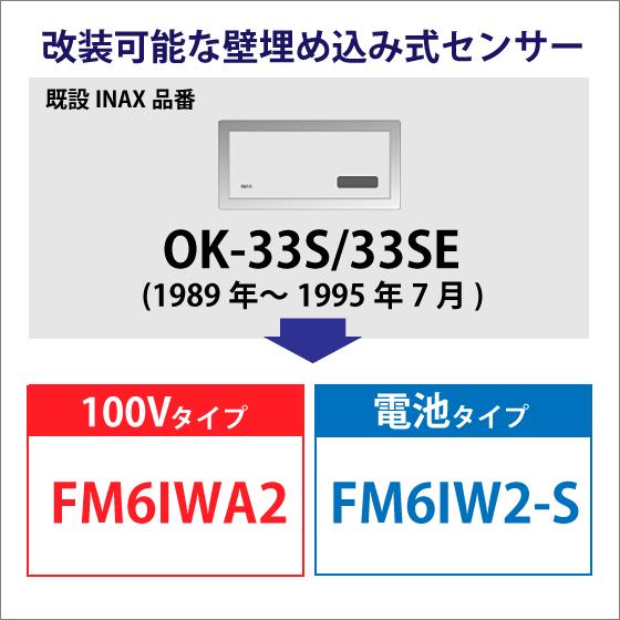 ミナミサワ FM6IW2-S FM6IWA2 INAX OK-33S/33SEシリーズ用 壁埋め込み改装用小便器センサー フラッシュマン リカバリー1 電池タイプ AC100Vタイプ｜jyu-setsu｜06