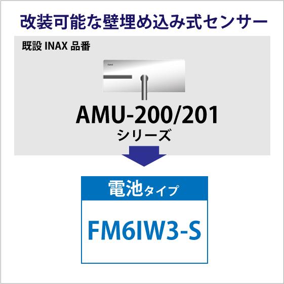 ミナミサワ FM6IW3-S INAX AMU-200/201シリーズ用 壁埋め込み改装用小便器センサー フラッシュマン リカバリー1 電池タイプ｜jyu-setsu｜06