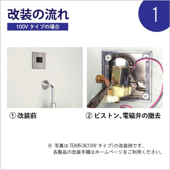 ミナミサワ FM6TW3-S FM6TWA3 TOTO TEA99/TEA100用 壁埋め込み改装用小便器センサー フラッシュマン リカバリー1 電池タイプ AC100Vタイプ｜jyu-setsu｜07