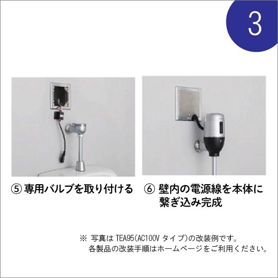 ミナミサワ FM6TW3-S FM6TWA3 TOTO TEA99/TEA100用 壁埋め込み改装用小便器センサー フラッシュマン リカバリー1 電池タイプ AC100Vタイプ｜jyu-setsu｜09