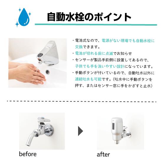 自動水栓 センサー水栓 横水栓用(万能ホーム水栓用) 後付けタイプ FMNH