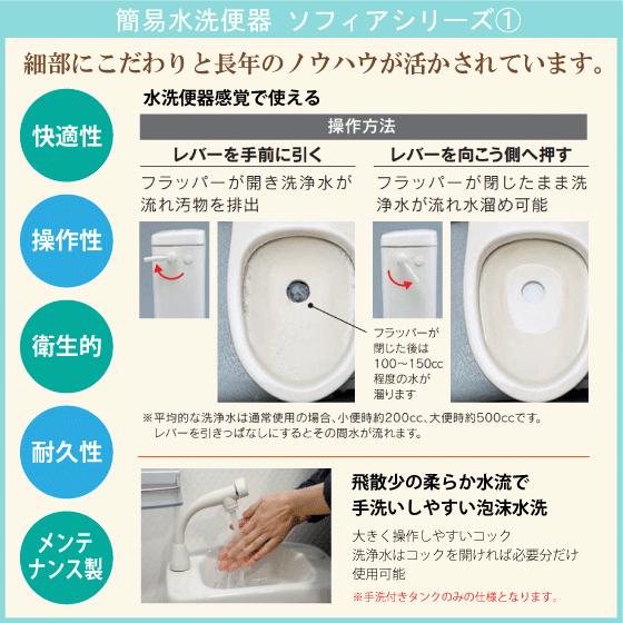 LIXIL（リクシル） 簡易水洗便器 簡易水洗トイレ クリーンフラッシュ