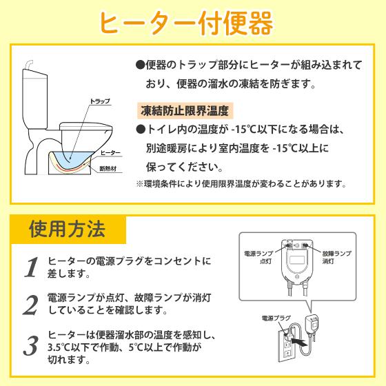 LIXIL（リクシル） 便器 LN便器(手洗付) ヒーター付便器 便座無し HC