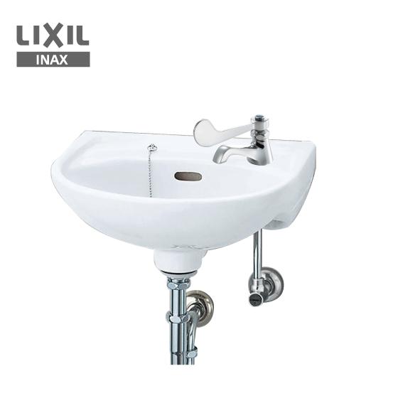 LIXIL（リクシル） 手洗器(床給水・壁排水) レバーハンドル水栓セット