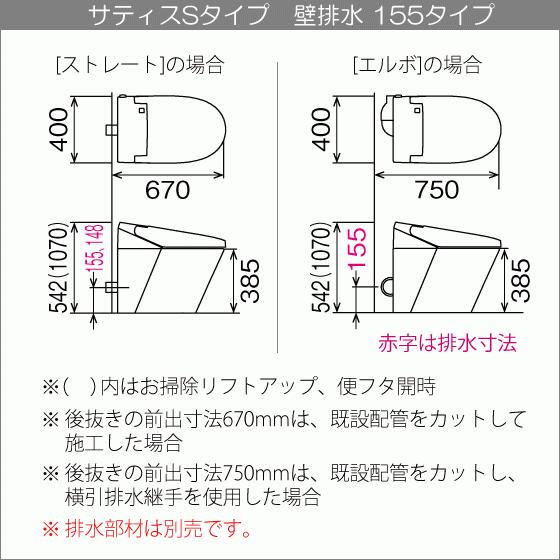 【直接引取】未使用展示品LIXIL(INAX) サティス S壁排水15㎝ LIXIL（リクシル） 便器 サティスSタイプ 床上排水 155タイプ SM5