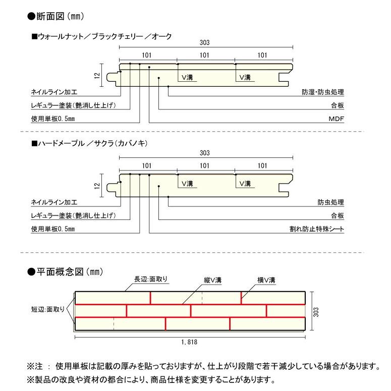 コンビットグラードプラス R 101 艶消し 1818×303×12.0mm 6枚 3.31平米