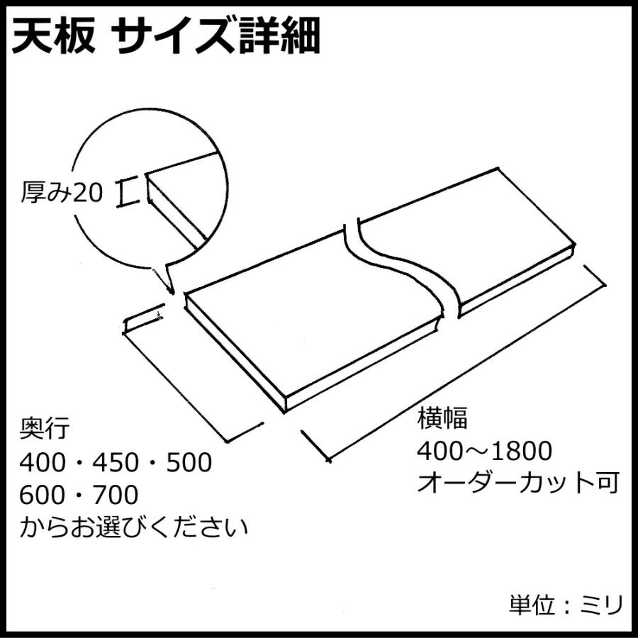 パソコンデスク DIY オーダー 天板 オーダー天板 アイアン ブラック