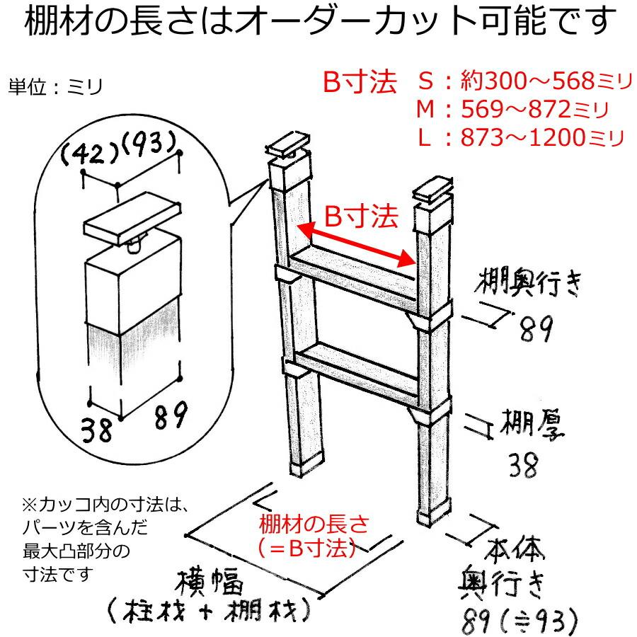 棚セットM ラブリコ+ 2×4材 LABRICO SET DIY パーツ 平安伸銅