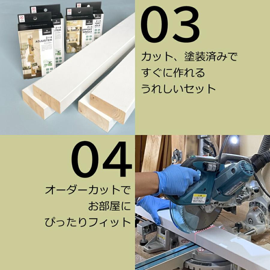 棚セットL ラブリコ+ 2×4材 LABRICO SET DIY パーツ 平安伸銅工業 -SS